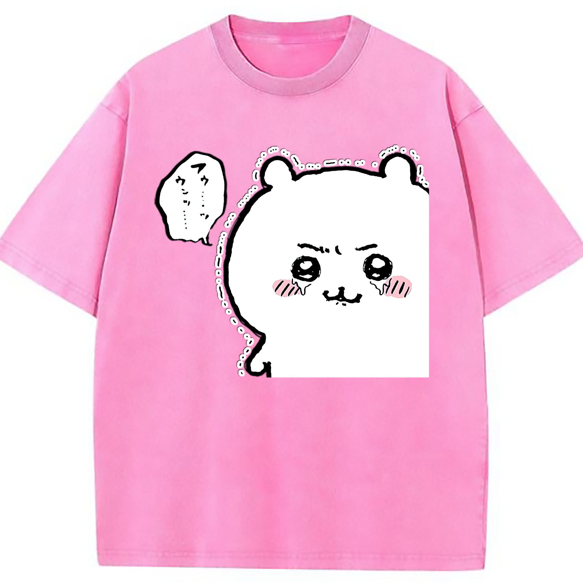 （画像用） ちいかわ ちいかわ Chii-kawa chiikawa 綿100% ヴィンテージ風 半袖Tシャツ（フロントプリント）